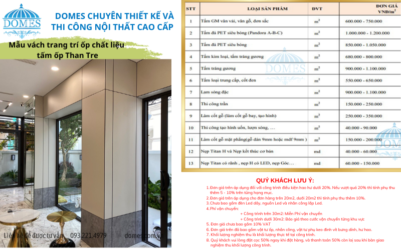 Mẫu vách trang trí ốp chất liệu  tấm ốp Than Tre - 6