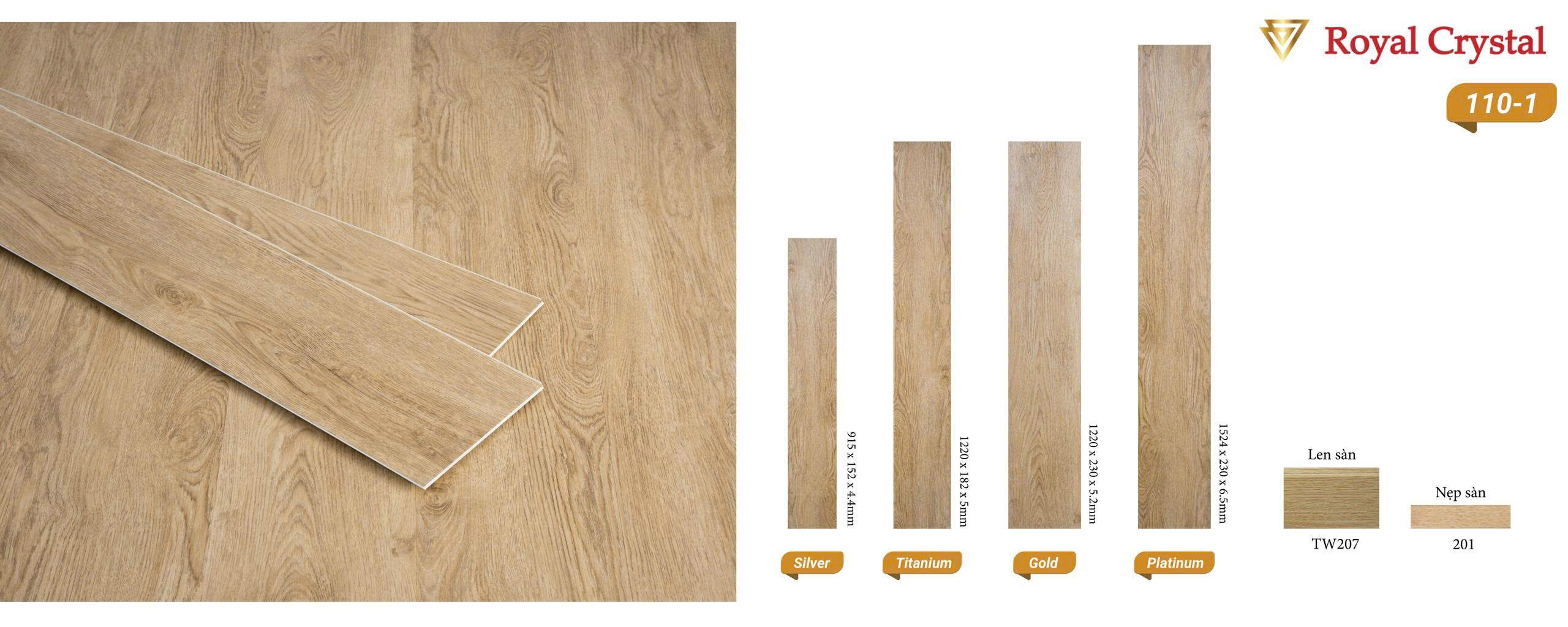 Sàn Royal Crystal Gold RCFW110-1